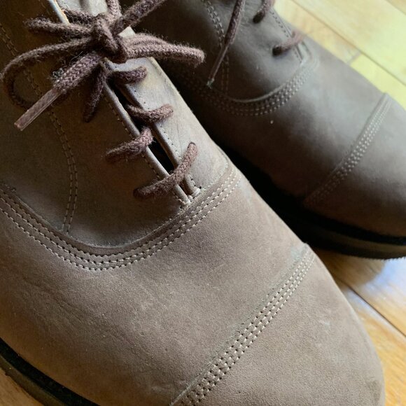 Dack’s Melloflex Men’s Brown Suede Oxford Cap Toe Shoes – Made in Canada - Picture 6 of 6